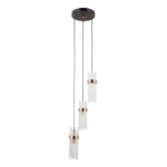 Taraso - Lampa wisząca PND-40760-3-BK-HBR