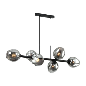 Borgo - Lampa wisząca PND-30843-6 BK+SG