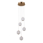Ganti - Lampa wisząca PND-34362-5-HBR-OPAL
