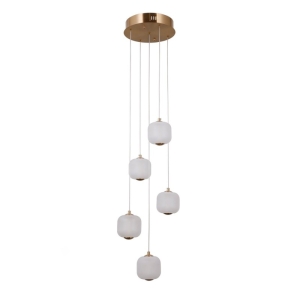 Ganti - Lampa wisząca PND-34362-5-HBR-OPAL