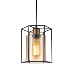 Kalula - Lampa wisząca PND-78901-1-BK+AMB