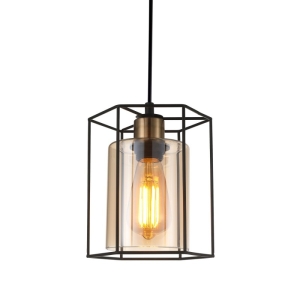 Kalula - Lampa wisząca PND-78901-1-BK+AMB