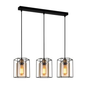 Kalula - Lampa wisząca PND-78901-3-BK+AMB