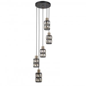 Menfi - Lampa wisząca PND-44236-5-BK-GD
