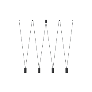 Lampa wisząca regulowana MORE EYE IV 160cm 4xGU10 | czarny 7822