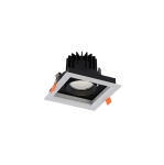 Lampa sufitowa wpuszczana DIA 18W LED 3000K | biały czarny 8722