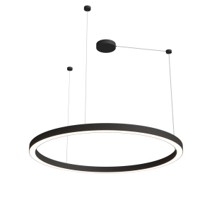 Żyrandol Aurum L Zmienna Barwa Światła LED czarny PL0116-130-CCT-BK