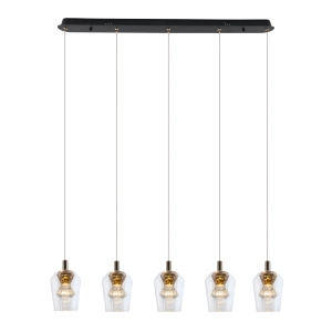 Lampa Wisząca Tasa 5xLED czarna PL0143-5
