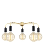 Malene - Lampa wisząca MDM3386/5 BK+GD