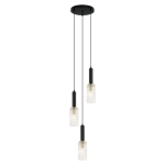 Perola - Lampa wisząca PND-43309-3 BK+BR