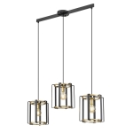 Primero - Lampa wisząca PND-44003-3-BK-GD