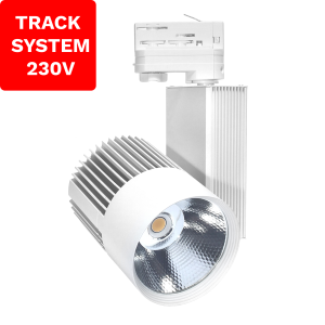 Reflektor Szynowy Track System DD-03 30W 4000K Biały 3 fazowy 230V