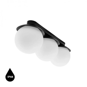KUUL B czarna lampa sufitowa / plafon z podwyższoną szczelnością IP44