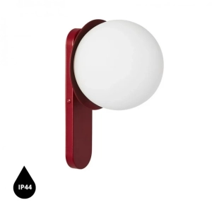 KUUL D burgundowa lampa ścienna / kinkiet z podwyższoną szczelnością IP44