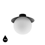 KUUL C czarna lampa sufitowa / plafon z podwyższoną szczelnością IP44