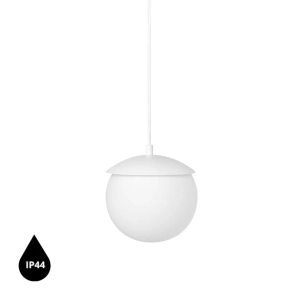 KUUL G biała sufitowa lampa wisząca z podwyższoną szczelnością IP44