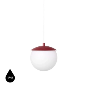 KUUL G burgundowa sufitowa lampa wisząca z podwyższoną szczelnością IP44