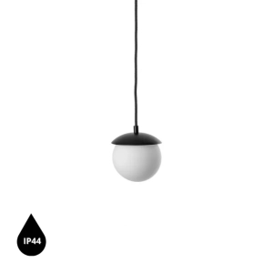 KUUL F czarna sufitowa lampa wisząca z podwyższoną szczelnością IP44