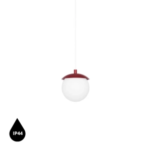 KUUL F burgundowa sufitowa lampa wisząca z podwyższoną szczelnością IP44