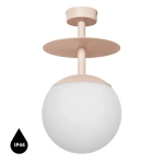 PLAAT B beżowa lampa przysufitowa / plafon z podwyższoną szczelnością IP44