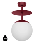 PLAAT B burgundowa lampa przysufitowa / plafon z podwyższoną szczelnością IP44