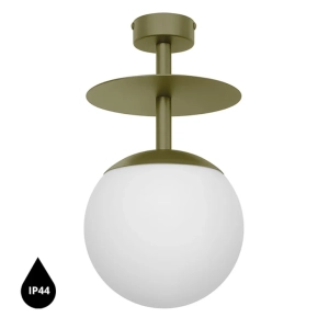 PLAAT B oliwkowa lampa przysufitowa / plafon z podwyższoną szczelnością IP44