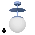 PLAAT B niebieska lampa przysufitowa / plafon z podwyższoną szczelnością IP44