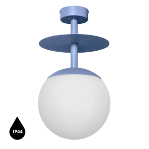 PLAAT B niebieska lampa przysufitowa / plafon z podwyższoną szczelnością IP44