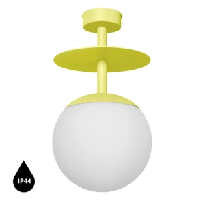 PLAAT B żółta lampa przysufitowa / plafon z podwyższoną szczelnością IP44
