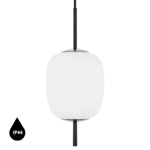 EPLI MINI czarna sufitowa lampa wisząca z podwyższoną szczelnością IP44