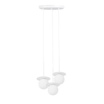 BORRA B 3P biała potrójna sufitowa lampa wisząca