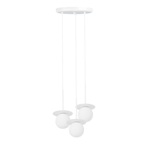 BORRA B 3P biała potrójna sufitowa lampa wisząca