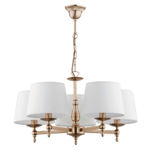 Żyrandol ALFA ROKSANA ZŁOTA 5xE14 64cm | 16076