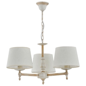 Żyrandol klasyczny z abażurami ALFA ROKSANA WHITE śr. 55cm I 18533
