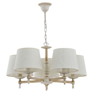 Żyrandol klasyczny z abażurami ALFA ROKSANA WHITE śr. 55cm I 18535