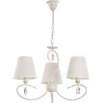 Żyrandol klasyczny z abażurami BALI WHITE śr. 50cm biały antyczny/ecru I 18523