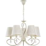 Żyrandol klasyczny z abażurami BALI WHITE śr. 50cm biały antyczny/ecru I 18525