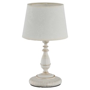 Lampa stołowa ALFA ROKSANA WHITE biały antyczny/szary śr. 22cm I  18538