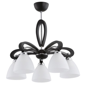Lampa sufitowa ALFA GRACJA DREWNIANA 5xE27 48cm | 20895