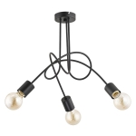 Lampa sufitowa ALFA TANGO CZARNA 3xE27 | 23173