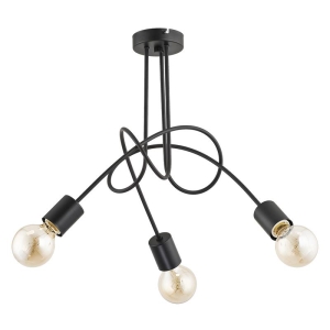 Lampa sufitowa ALFA TANGO CZARNA 3xE27 | 23173