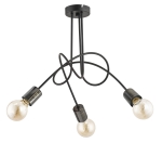 Lampa sufitowa ALFA TANGO 58 NEW CZARNA 3xE27 | 26043