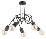 Lampa sufitowa ALFA TANGO 58 NEW CZARNA 5xE27  | 26045