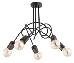 Lampa sufitowa ALFA TANGO 58 NEW CZARNA 5xE27  | 26045