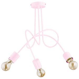 Lampa sufitowa ALFA TANGO RÓŻOWA 3xE27 48cm | 28493