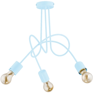 Lampa sufitowa ALFA TANGO NIEBIESKA 3xE27 | 28483
