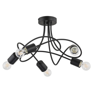 Lampa sufitowa TARGO BLACK 5 x E27 I 24075