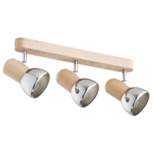 Lampa listwa ALFA SPIRO DREWNIANIA 3xE27 9cm | 24263