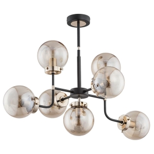 Lampa sufitowa ALFA TRANSFORMERS CZARNO-ZŁOTA 7xE14 | 24857