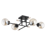 Lampa sufitowa ALFA TRANSFER CZARNA 4xE14 | 25364